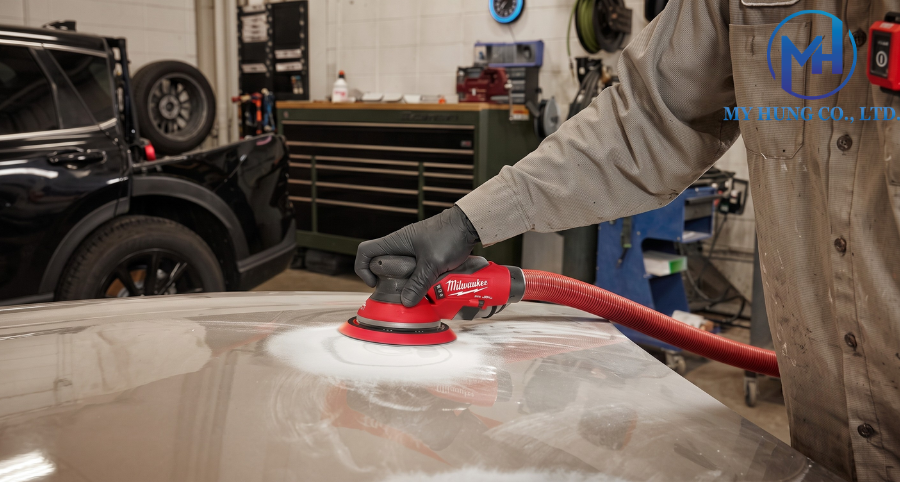 Máy chà nhám quỹ đạo Milwaukee M12 FROS50-0X0 thiết kế nhỏ gọn dùng pin 12V