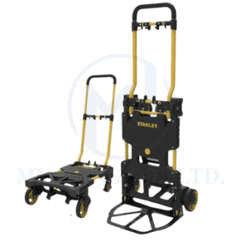 Xe đẩy hàng chuyển đổi 2-4 bánh Stanley FT585 Xe đẩy hàng chuyển đổi 2-4 bánh Stanley FT585 thuộc thương hiệu Stanley – nổi tiếng đến từ Hoa Kỳ, được thiết kế linh hoạt, bền bỉ và tiện lợi cho nhiều nhu cầu vận chuyển hàng hóa. Điểm nổi bật Chuyển đổi linh hoạt 2 bánh – 4 bánh: Chế độ 2 bánh: gọn nhẹ, dễ di chuyển như các mẫu FT502, FT516, FT520… Chế độ 4 bánh: phù hợp vận chuyển hàng hóa cồng kềnh, tiện lợi như các mẫu PC508, PC509, PC510… Bánh xe viền cao su: giúp di chuyển êm ái, nhẹ nhàng, không gây trầy xước nền nhà. Chất liệu cao cấp: Khung xe làm từ thép chuyên dụng siêu bền. Đế xe bằng nhựa Stanley đặc biệt, vừa nhẹ vừa chắc chắn. Thông số kỹ thuật Tải trọng: 70kg (chế độ 2 bánh). 137kg (chế độ 4 bánh). Kích thước: Dùng 2 bánh: 132 x 47 x 51 cm. Đế để hàng (2 bánh): 40 x 30 cm. Dùng 4 bánh: 103 x 118 x 51 cm. Kích thước gấp gọn: chỉ 63,5 x 38,5 x 5,5 cm – cực kỳ nhỏ gọn, dễ dàng cất trong ô tô, kho hoặc xưởng. Ưu điểm sử dụng Gấp gọn nhanh chóng, tiết kiệm diện tích. Đa năng, phù hợp cả nhu cầu vận chuyển hàng nhỏ gọn lẫn hàng hóa cồng kềnh. Thiết kế bền chắc, tuổi thọ cao, an toàn khi sử dụng. Sản phẩm Xe đẩy hàng chuyển đổi 2-4 bánh Stanley FT585 được phân phối chính hãng bởi DACS Việt Nam, cam kết chất lượng và độ bền vượt trội.