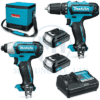 Bộ Sản Phẩm(TD110D+DF333D+BL1016*2'+DC10SB+Túi Xách)(12V Max) Makita CLX224S
