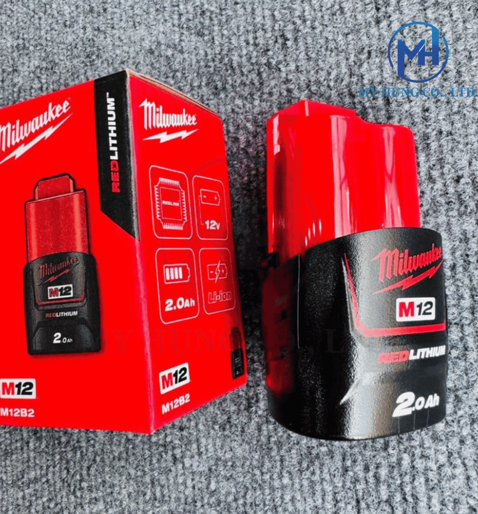 Pin Milwaukee 12 V 2.0 Ah – REDLITHIUM™-ION M12B2